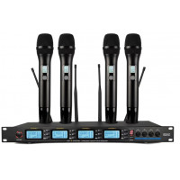 Беспроводная микрофонная система LAudio LS-214-M, 4 ручных передатчика