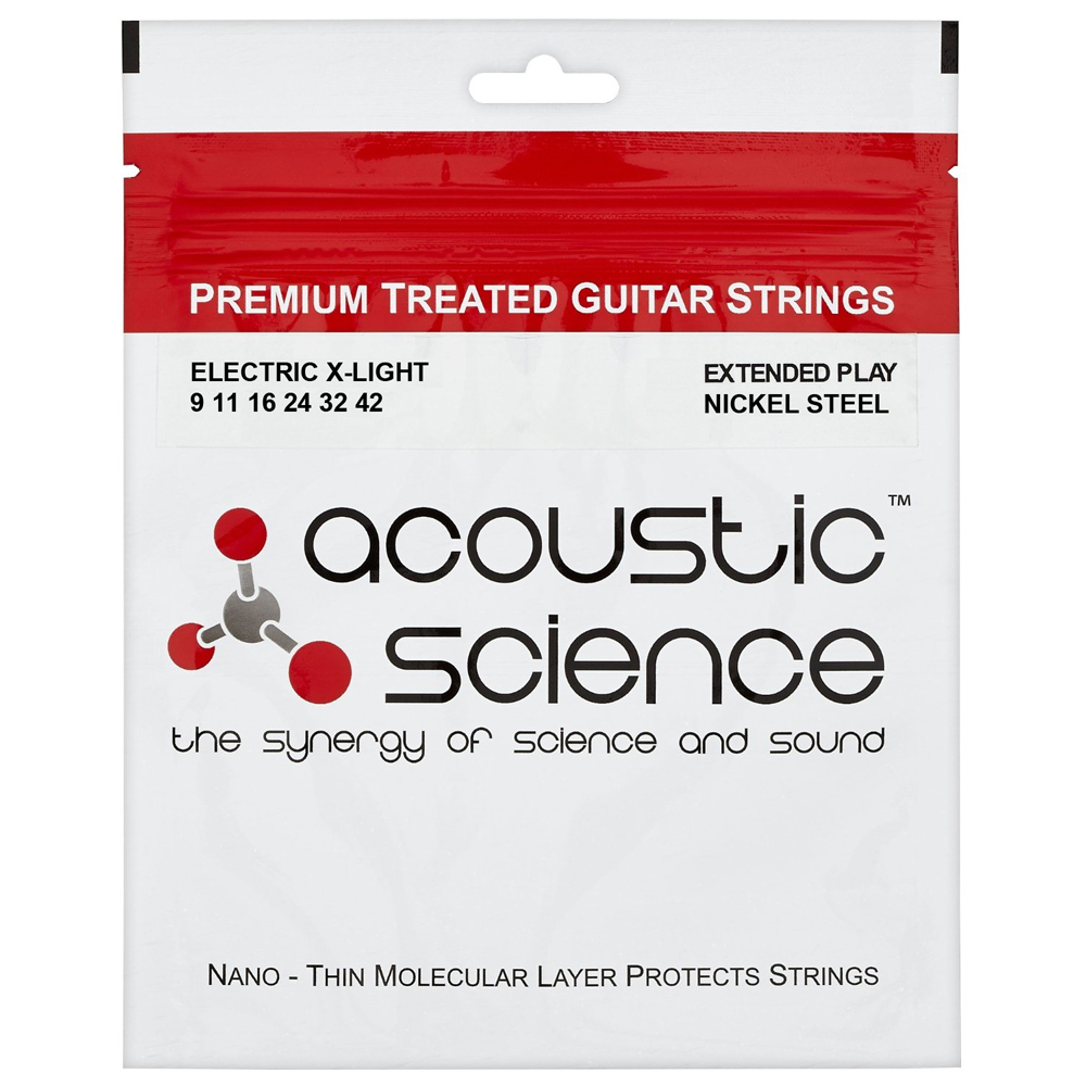 ACOUSTIC SCIENCE 9 11 16 24 32 42 NICKEL Набор 6 струн для гитары Электрик, опт 5 наб