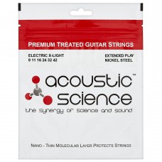 ACOUSTIC SCIENCE 9 11 16 24 32 42 NICKEL Набор 6 струн для гитары Электрик, опт 5 наб