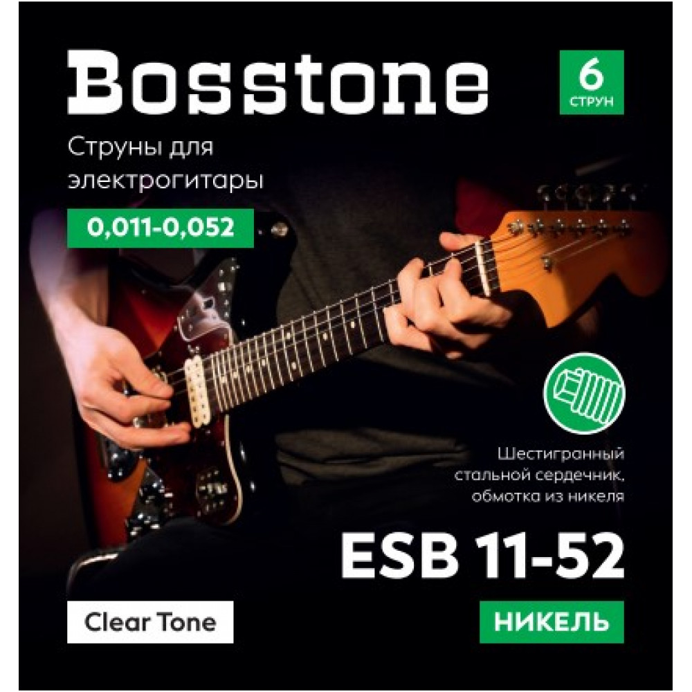 Bosstone Clear Tone ESB 11-52 Струны для электрогитары никель калибр 0.011-0.052