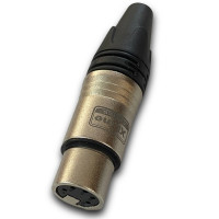 Разъем XLINE Cables RCON XLR5F 17, XLR МАМА кабельный никель 5pin Цвет: хром