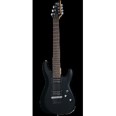 Schecter C-7 Deluxe SBK Гитара электрическая семиструнная, крепление грифа: на болтах