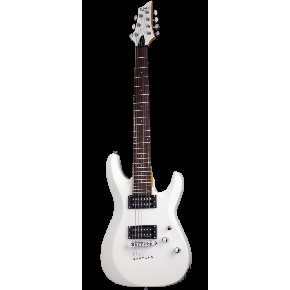 Schecter C-7 Deluxe SWHT Гитара электрическая семиструнная, крепление грифа: на болтах, материал кор