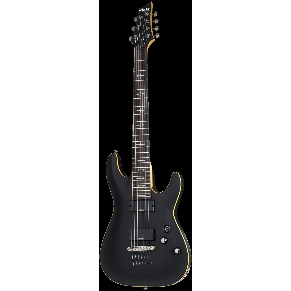 Schecter DEMON-7 ABSN Гитара электрическая, 7 струн, корпус липа, гриф клен, лады 24X Jumbo