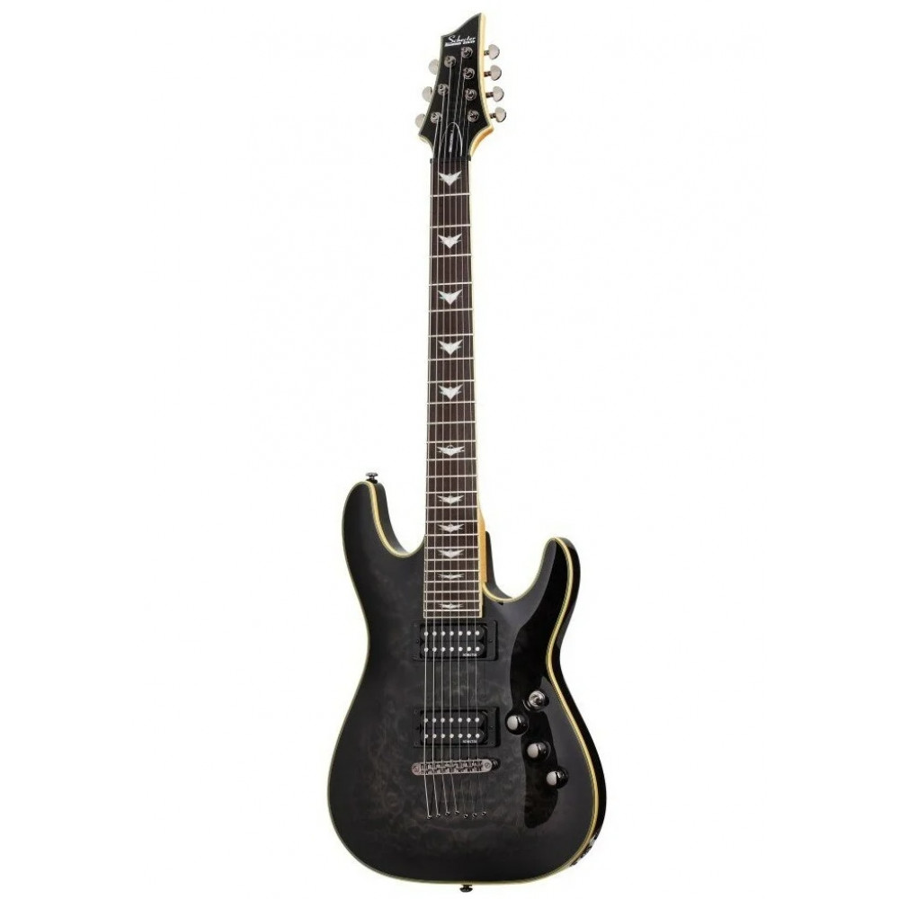 Schecter OMEN EXTREME-7 STBLK Гитара электрическая,  7 струн, корпус махагони w/Quilted Maple