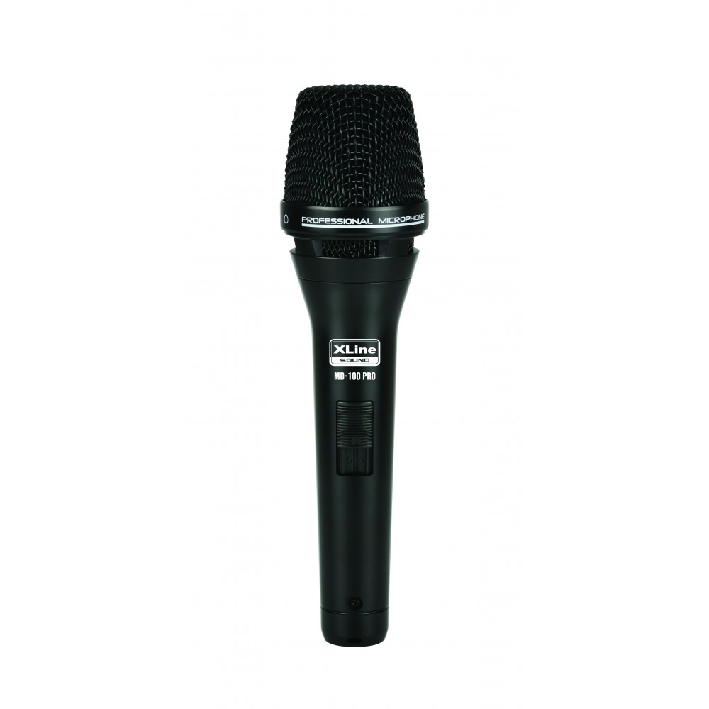 XLINE MD-100 PRO Микрофон вокальный динамический, 50-15000Гц, в комплекте: держатель, кабель, чехол