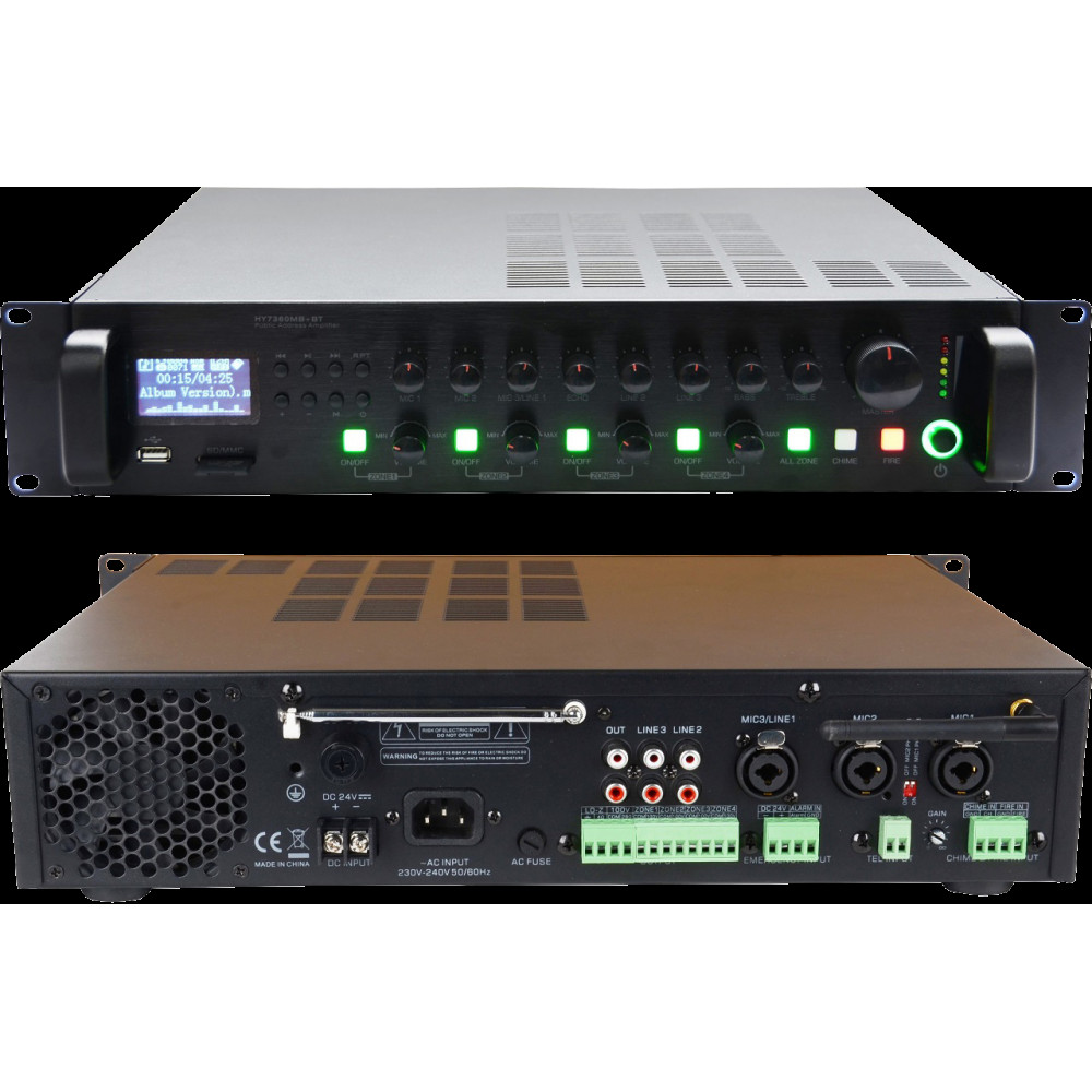 SVS Audiotechnik MA-120 PRO Радиоузел трансляционный на 4 регулируемых зоны, мощность усил. 120 Вт