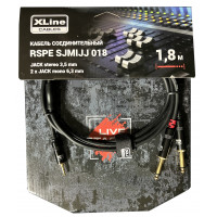 Кабель специальный XLINE Cables RSPE SJMIJJ018, Mini JACK stereo 3.5mm - 2 x JACK mono 6.3mm 1.8m