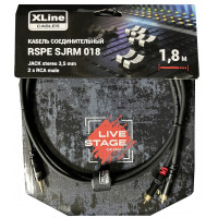 Кабель специальный XLINE Cables RSPE SJRM018, JACK stereo 3.5mm - 2 x RCA male, длина 1,8 м