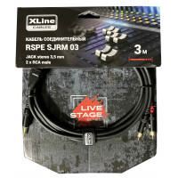 Кабель специальный XLINE Cables RSPE SJRM03, JACK stereo 3.5mm - 2 x RCA male, длина 3 м