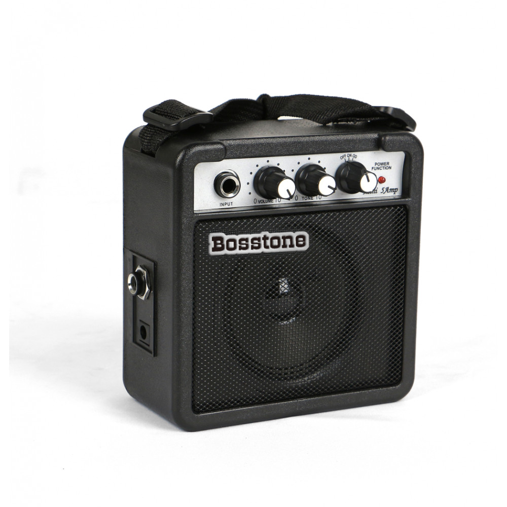 Bosstone GA-5W Black Гитарный усилитель: Мощность - 5 Ватт. Питание 1 х батарейка 9В