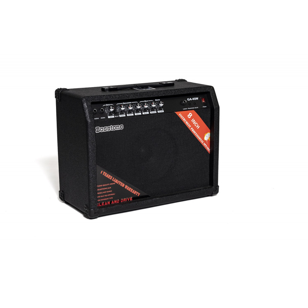Bosstone GA-40W Black Гитарный усилитель: Мощность - 40 Ватт, Динамик 8". Чувствительность: 70 дБ