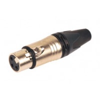 Разъем XLINE Cables RCON XLR3F 17, XLR МАМА кабельный никель 3pin Цвет: хром