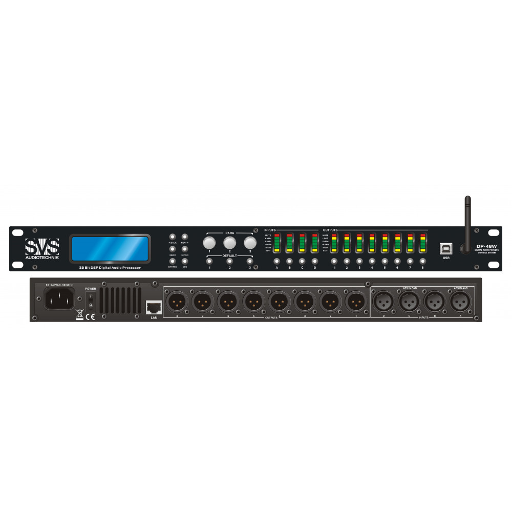 SVS Audiotechnik DP-48W Цифровой процессор: 4 входа 8 выходов
