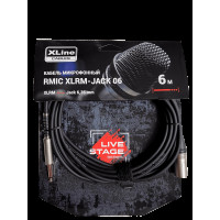 Кабель микрофонный XLINE Cables RMIC XLRM-JACK 06, XLR 3 pin male - JACK 6.3 mono длина 6м