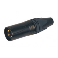 Разъем XLINE Cables RCON XLR3M 16, XLR ПАПА кабельный никель 3pin Цвет: черный