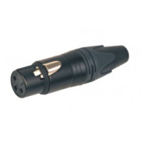 Разъем XLINE Cables RCON XLR3F 15, XLR МАМА кабельный никель 3pin Цвет: черный