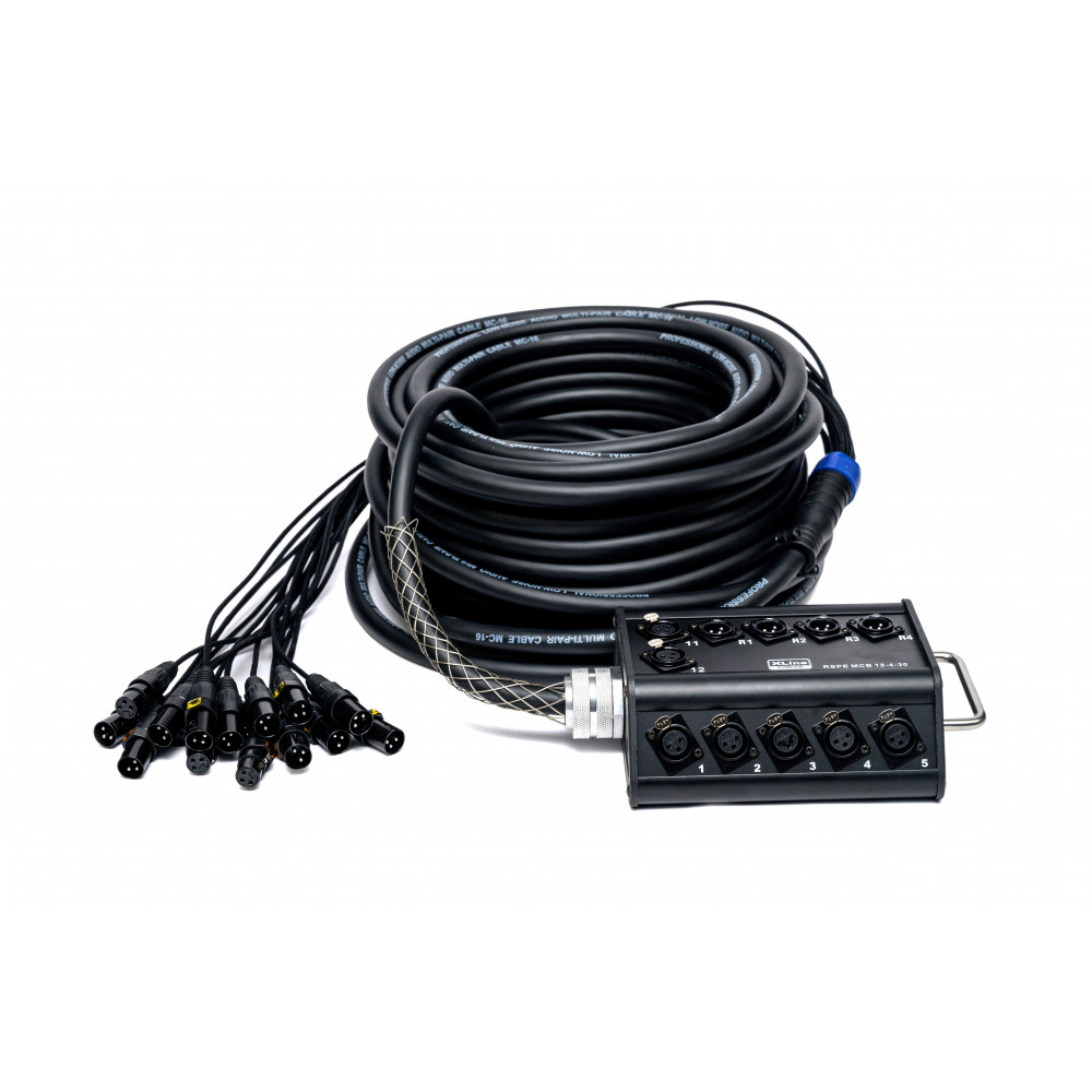 Аудио мультикор XLINE Cables RSPE MCB 12-4-30 -, эластичный, с распределительной коробкой