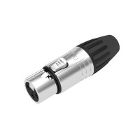 Кабельный разъём Seetronic SCMF3, XLR "мама", 3-контактный. Хромированный корпус