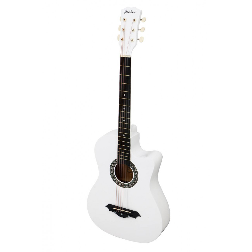 Stairtone A-38C WH Гитара акустическая цвет белый (коробка 10шт)
