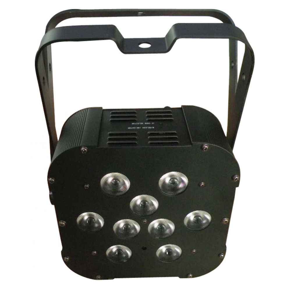HIGHENDLED YHBL-001T-3W-9 Световой прибор PAR64, 9 x 3Вт 3-в-1 LED's, литиевый аккум. на 6ч работы