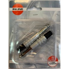 INLINE JACKM x2b Разъем джек моно, 6.3 мм, алюминий, для кабеля D4-6 мм, розничная упаковка блистер