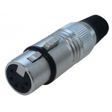 BESPECO XLR5FX Разъем XLR-F кабельный, оболочка металл, замок, 5 pin