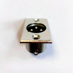 Разъем Inline XLR-MPS, XLR-M панельный, 3 пин, металл, для пайки (SVP555A)
