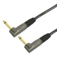 Кабель готовый инструментальный Bespeco TT50PP, "TITANIUM TECH", JACK mono 90° - JACK mono 90°, 0,5м