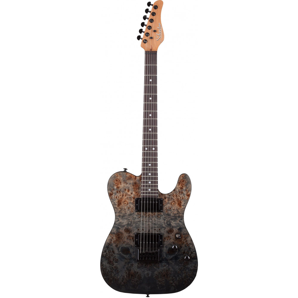 Schecter PT STANDARD BFBB Гитара электрическая, 6 струн цвет Black Fade Burst Burl