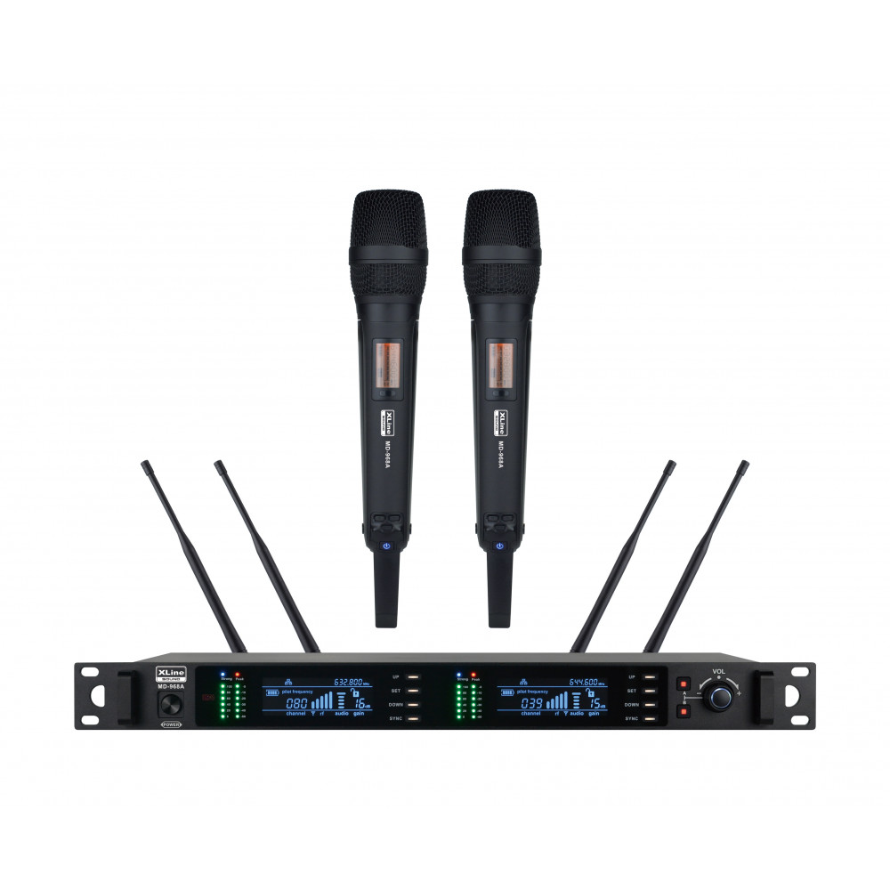 XLINE MD-968A(NEW) Радиосистема двухканальная c двумя ручными передатчиками