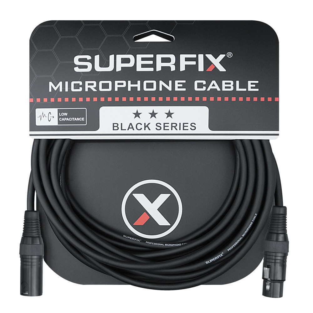 SuperFix XMC3101BB-3 Кабель микрофонный с разъемами XLR3M-XLR3F длина 3м