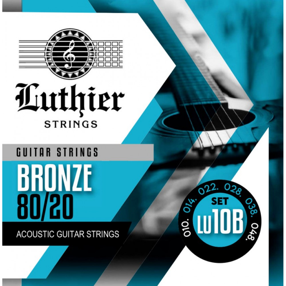 LU-10B Комплект струн для акустической гитары, бронза 80/20, 10-48, Luthier
