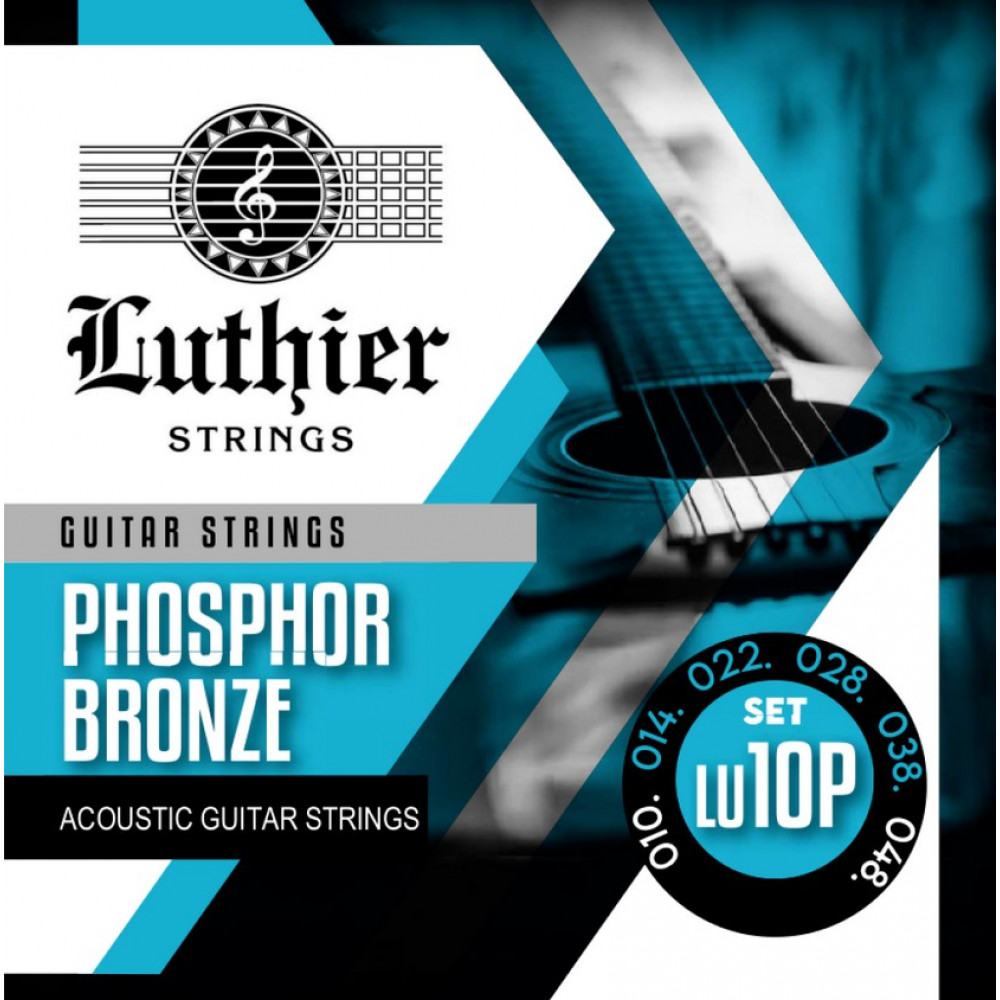 LU-10P Комплект струн для акустической гитары, фосфорная бронза, 10-48, Luthier