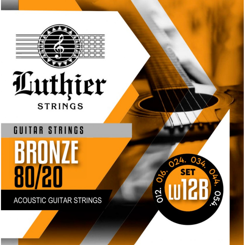 Комплект струн для акустической гитары Luthier LU-12B, бронза 80/20, 12-54