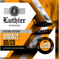 Комплект струн для акустической гитары Luthier LU-12B, бронза 80/20, 12-54
