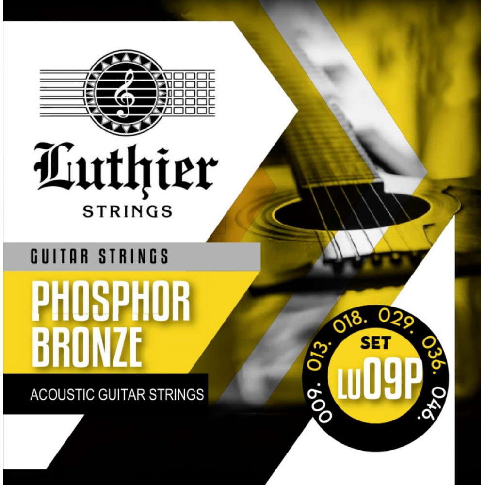 LU-9P Комплект струн для акустической гитары, фосфорная бронза, 9-46, Luthier
