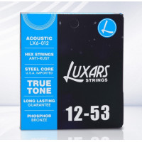 Комплект струн для акустической гитары Luxars LX6-012, фосфорная бронза, 12-53