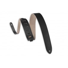 M12-BLK Classics Series Ремень для гитары, кожаный, черный, Levy's