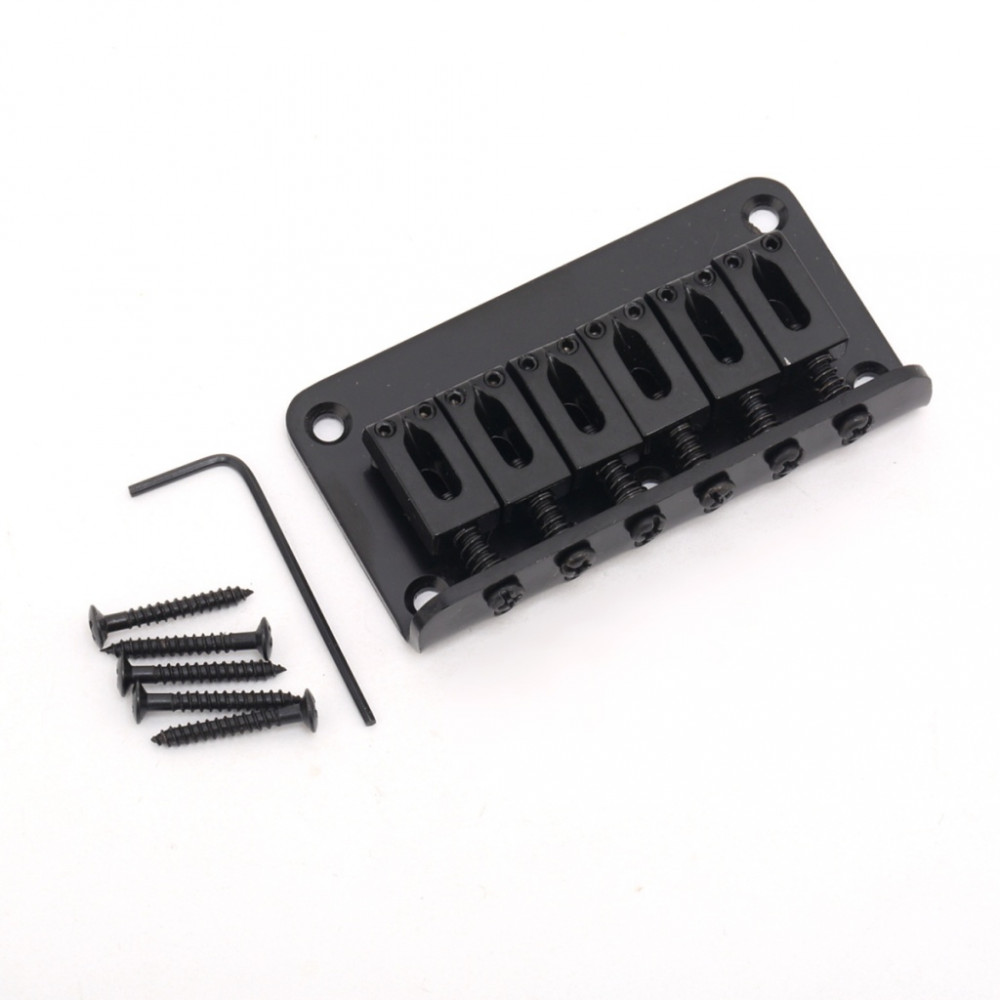 M508BK Фиксированный бридж для электрогитары, Strat/Tele, черный, Musiclily