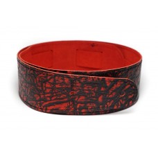 MB6061-123-2 Ремень для гитары, кожаный, красный тигина, Mamba straps