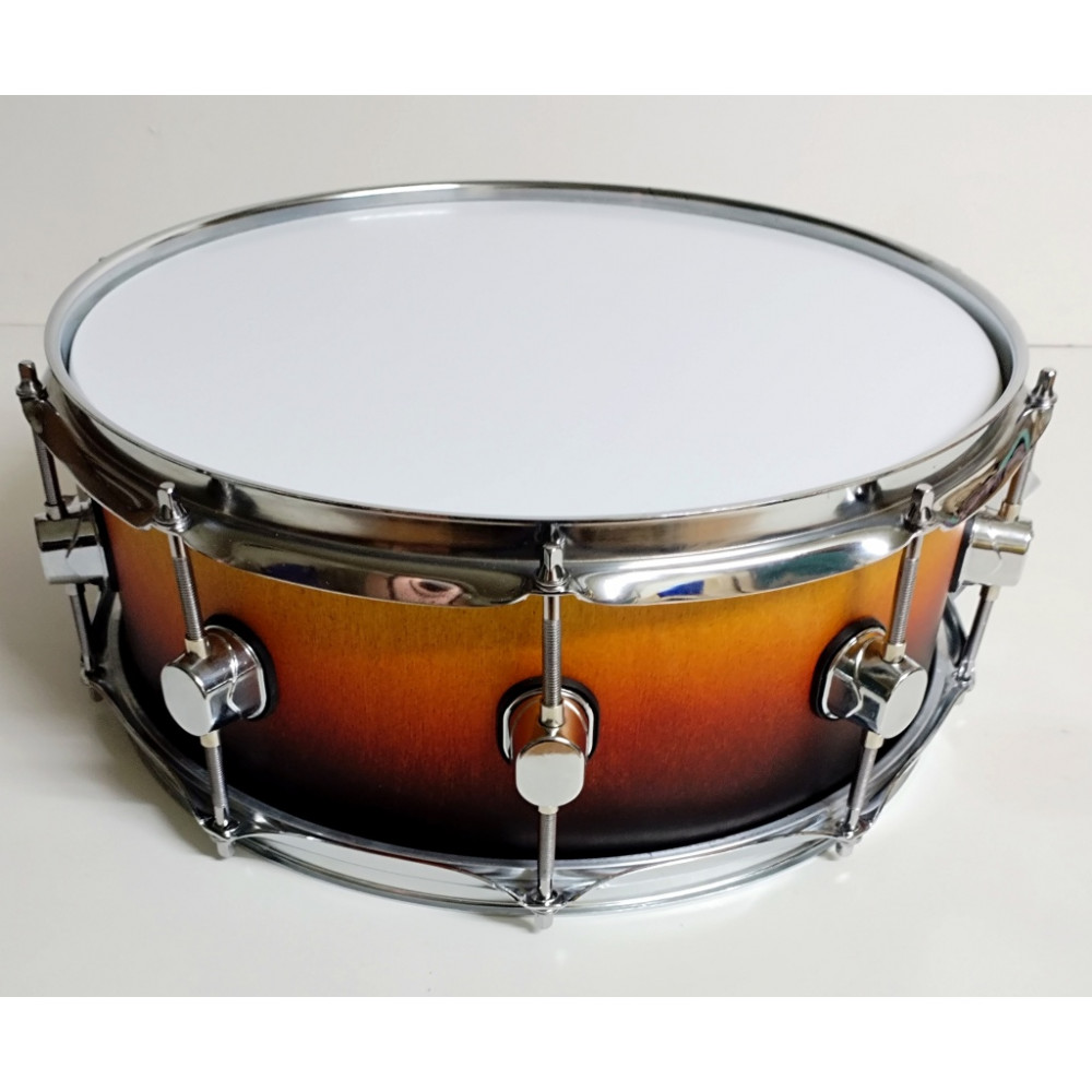 MBb-m-1455-10-SB Малый барабан 14х5,5", берёза, металлические обода, санберст, Мастерская Бехтеревых