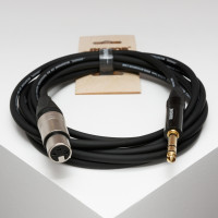 Кабель микрофонный SHNOOR MC226-XFJS-0,5m, XLRF-6.35мм стерео, 0.5м
