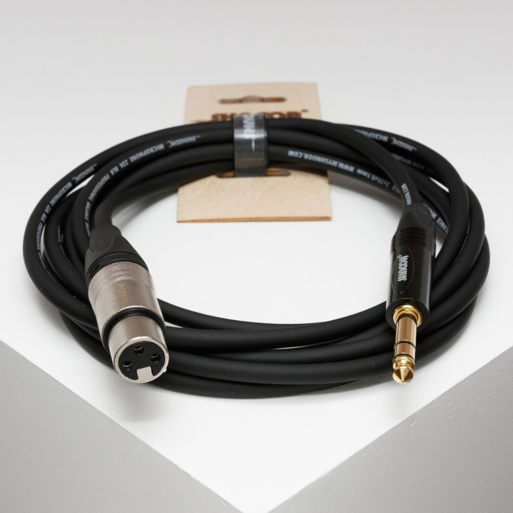 MC226-XFJS-20m Кабель микрофонный, XLRF-6.35мм стерео, 20м, SHNOOR
