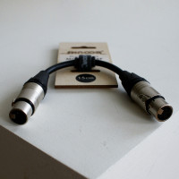 Кабель соединительный SHNOOR MC226-XFXF-0,15m, XLR3f-XLR3f, 15см