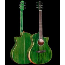 MGC-02 Акустическая гитара, с вырезом, зеленая, Magna