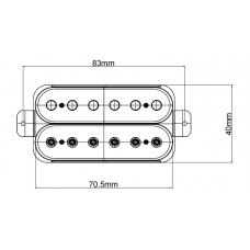 MHB-3-BK Звукосниматель для электрогитары, хамбакер, бриджевый, Smiger