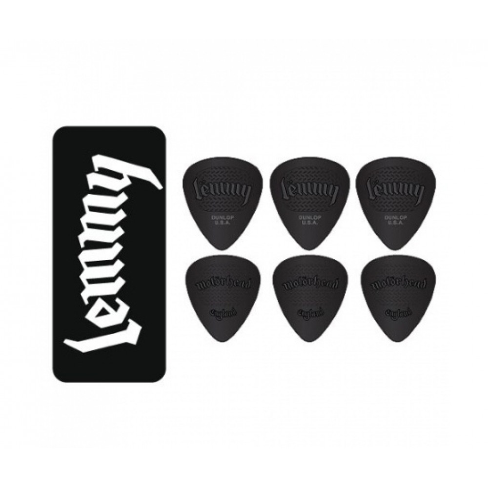MHPT02 Lemmy Медиаторы 6шт, толщина 1,14мм, в коробочке, Dunlop