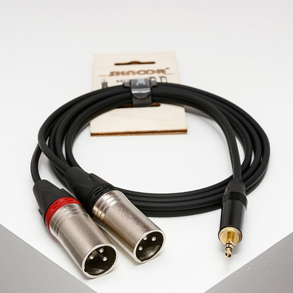 MJ2XM-10m Y-кабель 3,5мм миниджек - 2 XLRm, 10м, SHNOOR