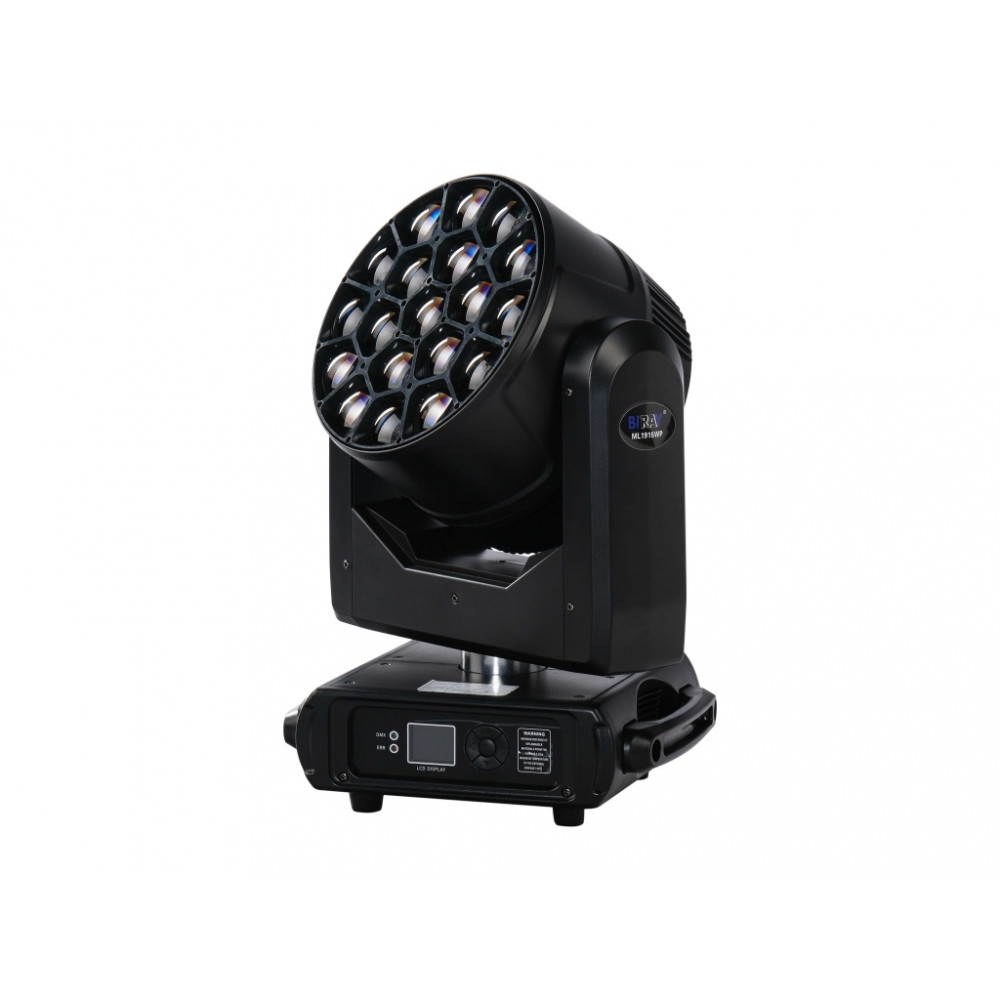 ML1915WP Моторизированная световая "голова", IP20, RGBW, LED 19x15Вт, Bi Ray